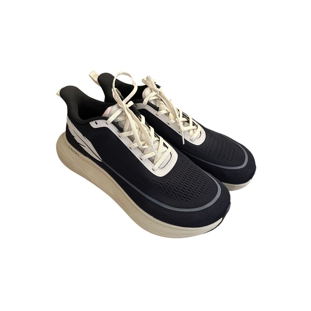 Men 12.5 Veloci Ascent Running Shoes Sneakers Lace-Up Black Cream Trainers